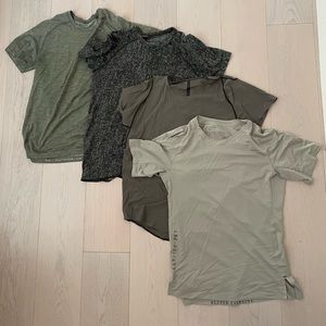 (4 Pack) medium lulu lemon shirts